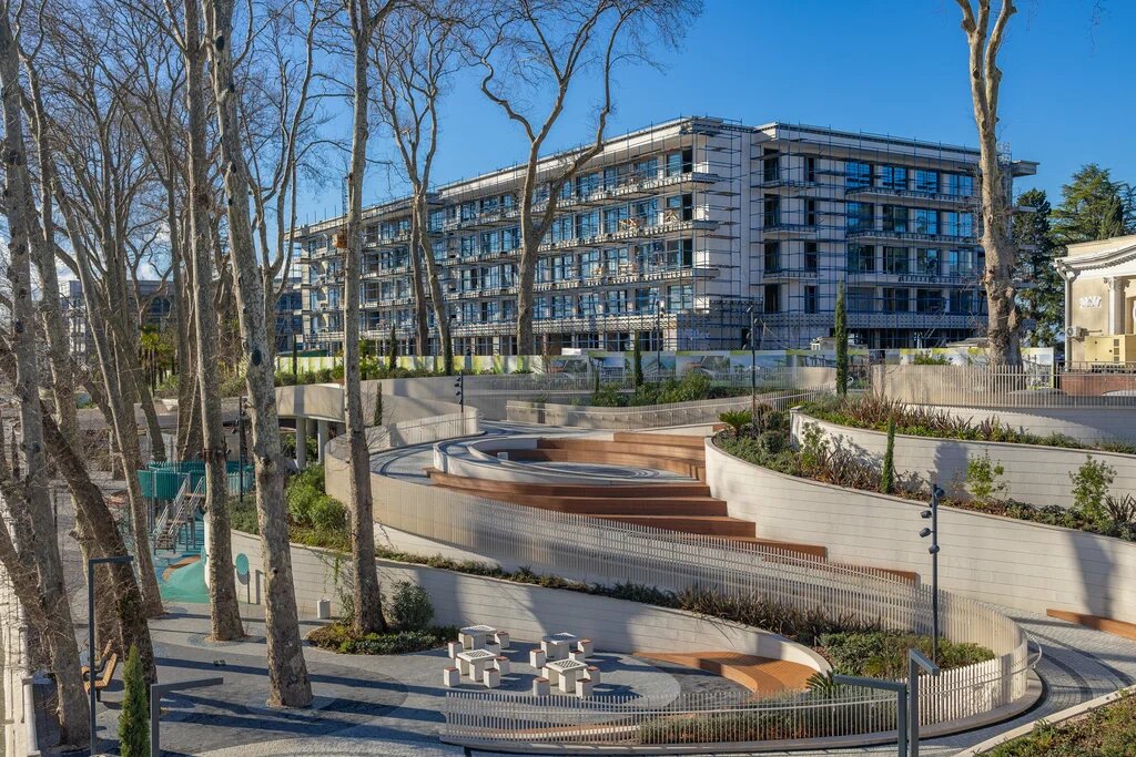 Строительство отеля "ЛОТТЕ ПЛАЗА"