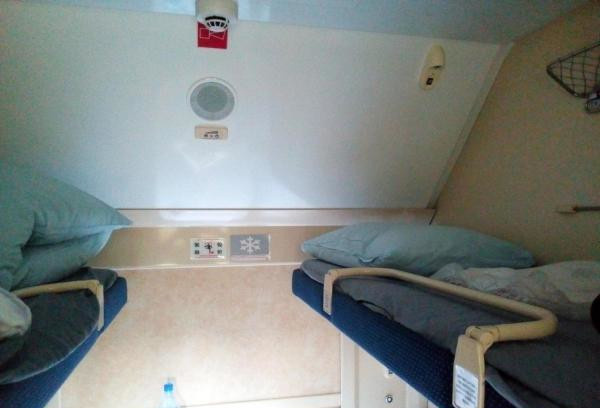 Верхние полки купе 2 этажа