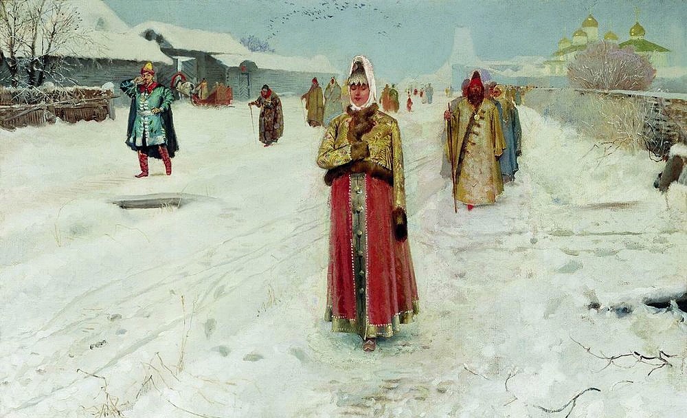 «Воскресный день», 1889, из собрания Новгородского музея-заповедника