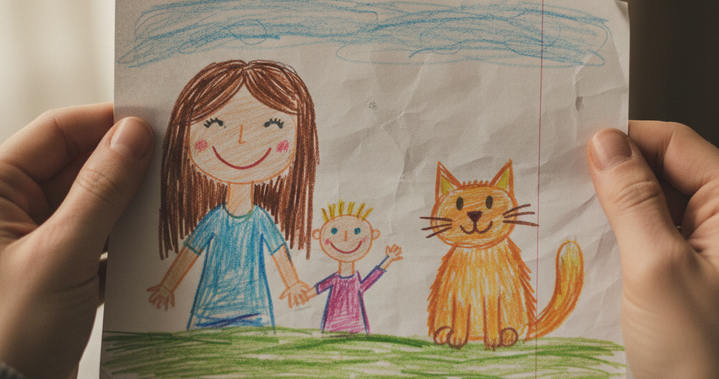 «А где папа?» — спросила я дочь про рисунок. Её ответ меня разбил