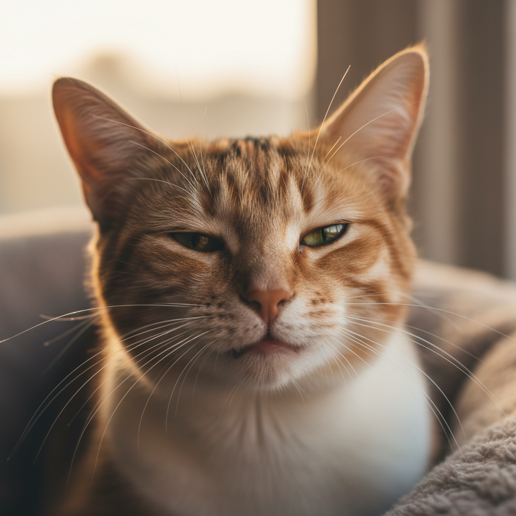 Медленное моргание — это не лень. Это высшая форма признания в любви на кошачьем языке. Попробуйте моргнуть в ответ прямо сейчас!