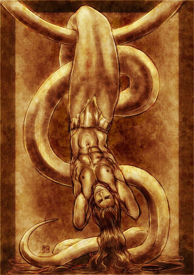 Змееподобное божество. Автор не установлен. Изображение из открытых источников.