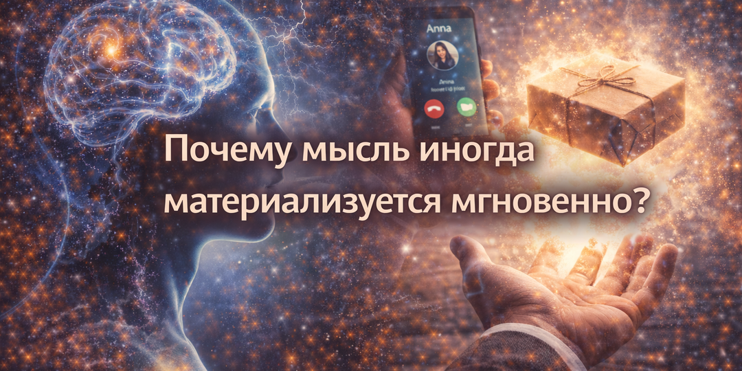 Почему мысль иногда материализуется мгновенно?