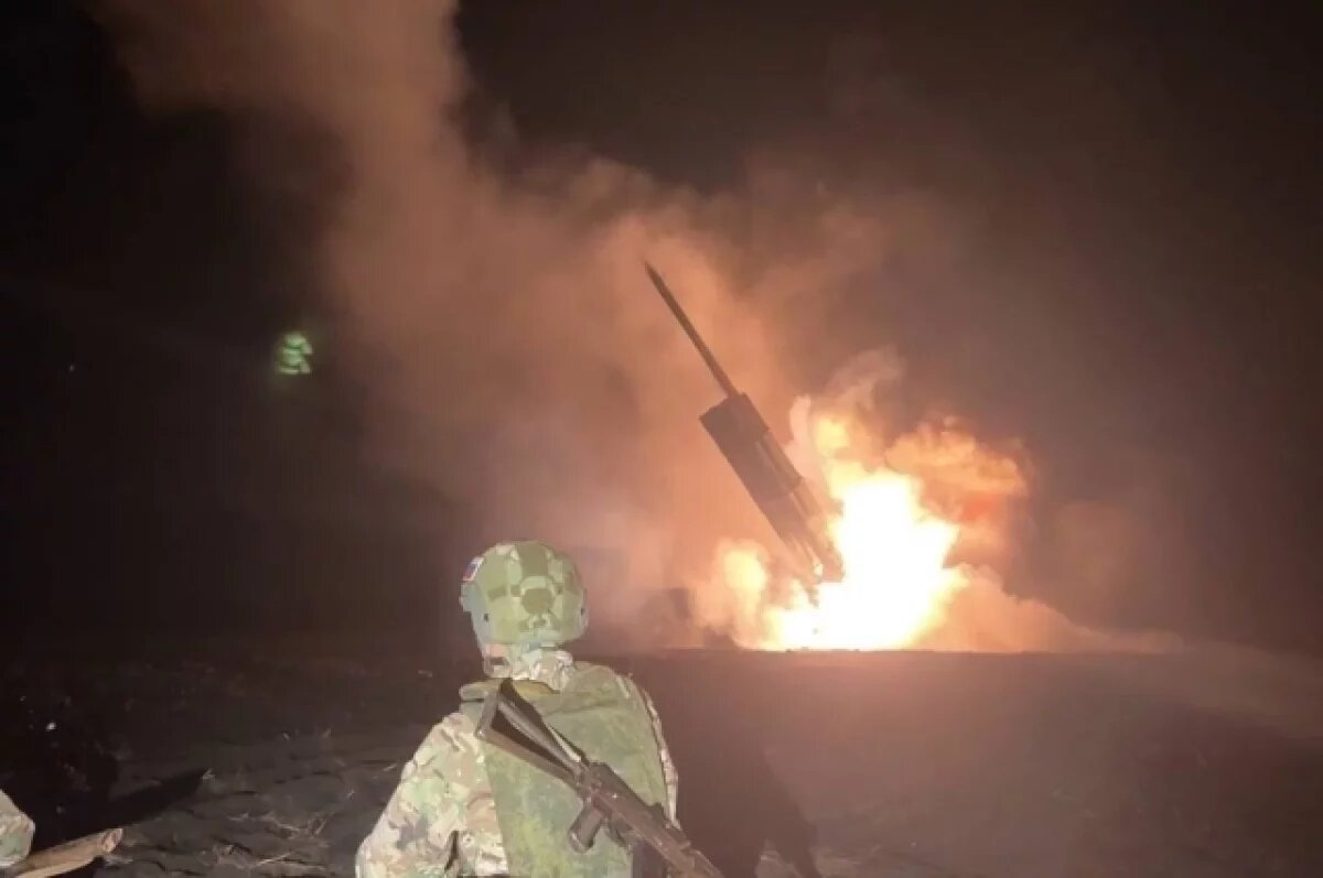    РСЗО «Торнадо-С» на боевой работе.