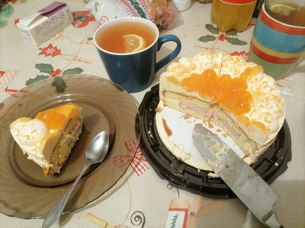 Личное фото автора для обложки, торт,что покупали на Рождество 