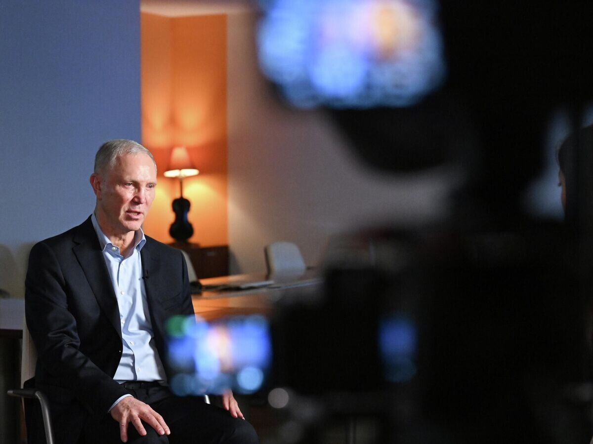    Губернатор Херсонской области Владимир Сальдо во время интервью Международной медиагруппе "Россия сегодня" | © РИА Новости / Алексей Майшев