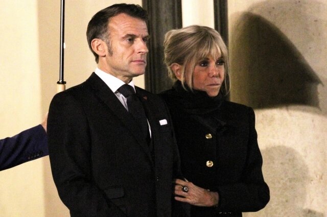    Брижит и Эммануэль Макрон. Фото: www.globallookpress.com/ Jonathan Rebboah / Keystone Press Agency
