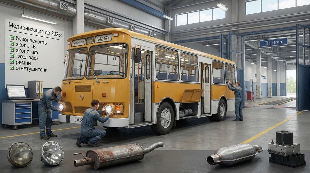    Модернизация автобусов: как обновить ЛиАЗ-677 до 2026 года без штрафов