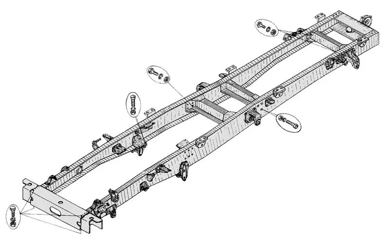 Раму МАЗ‑5335, по сравнению ­с семейством МАЗ‑500, не меняли.МАЗ‑5337 и МАЗ‑5335
📷
