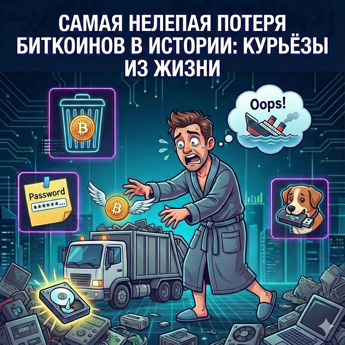 Самая нелепая потеря биткоинов в истории: курьёзы из жизни