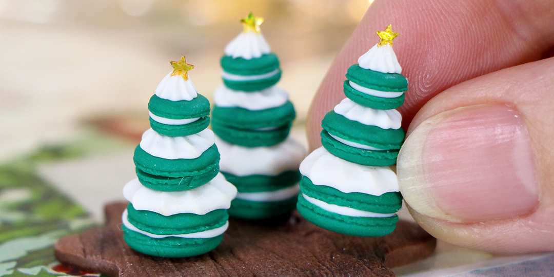 Сладкие зимние ёлочки из полимерной глины: мастер-класс от Анны Оськиной