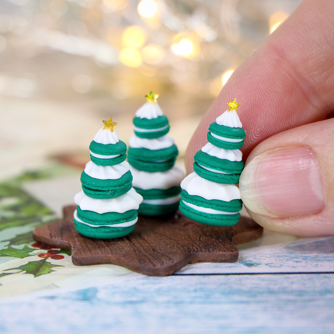 Сладкие зимние ёлочки из полимерной глины