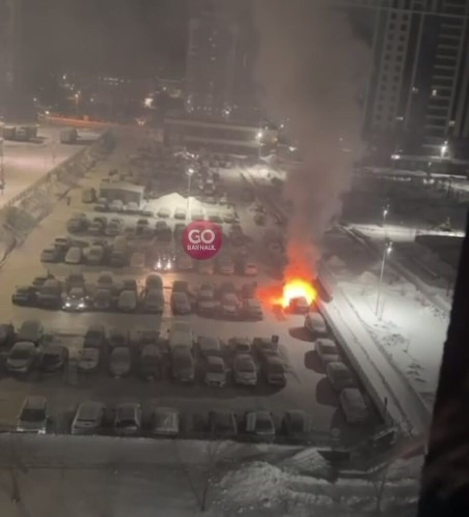   Пожар на парковке . Источник: t.me/go_barnaul_telegram