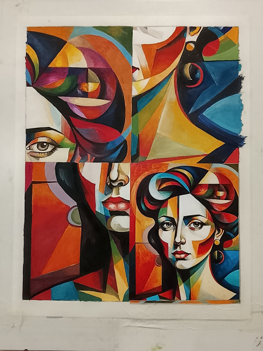 Процесс создания картины .