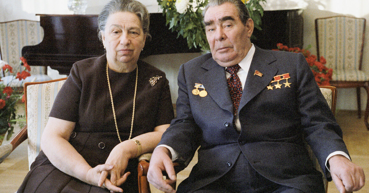 Виктория Петровна Брежнева с супругом Леонидом Ильичем