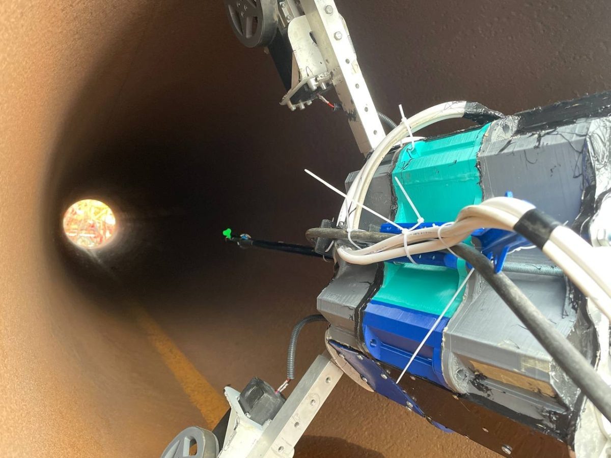    Внутритрубное пространство, в котором расположен робот / © Пресс-служба ПНИПУ