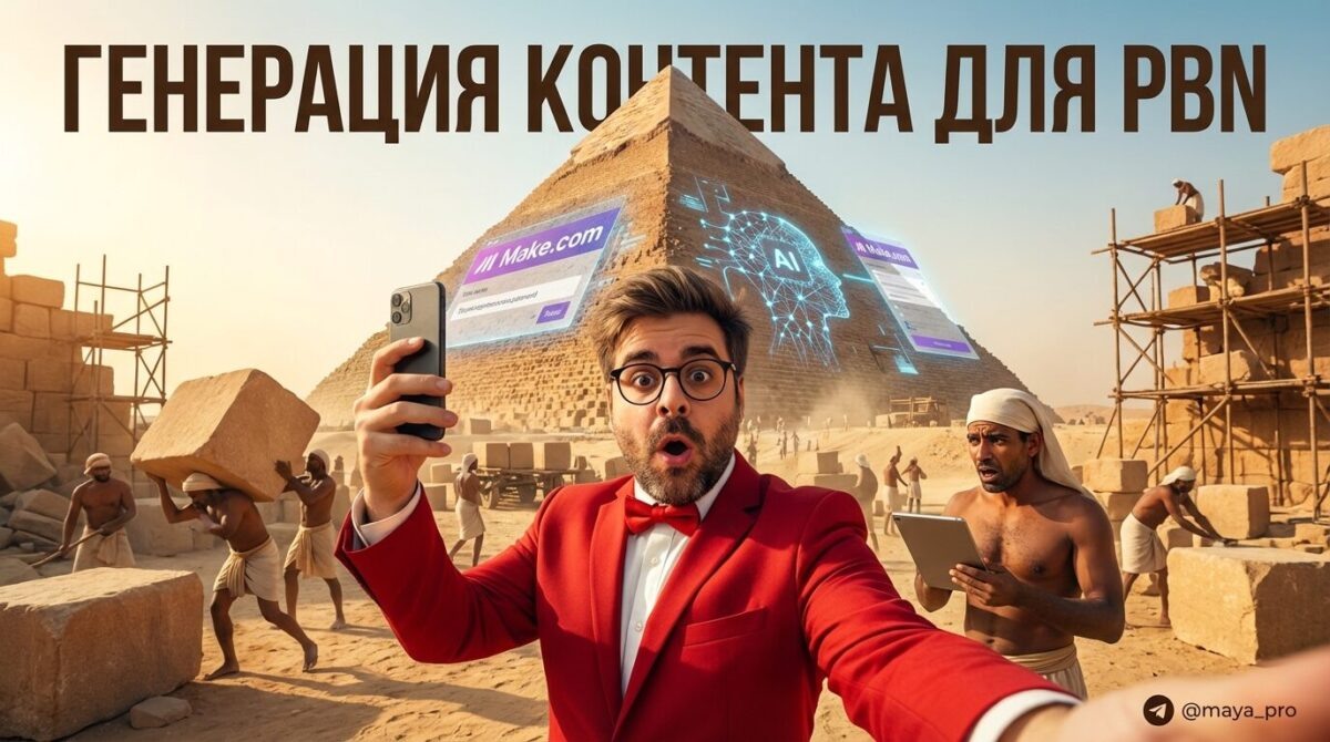    Генерация контента для PBN с использованием Make.com и нейросети Артур Хорошев