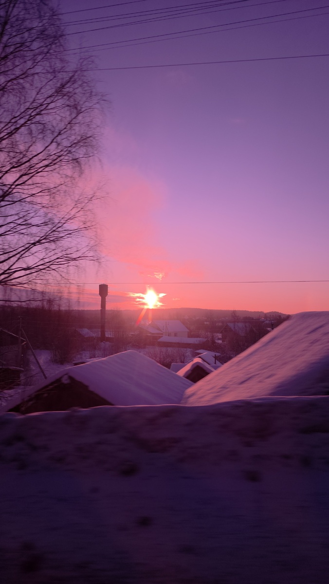 Когда ехала на Родину, из машины поймала такой невероятный закат 