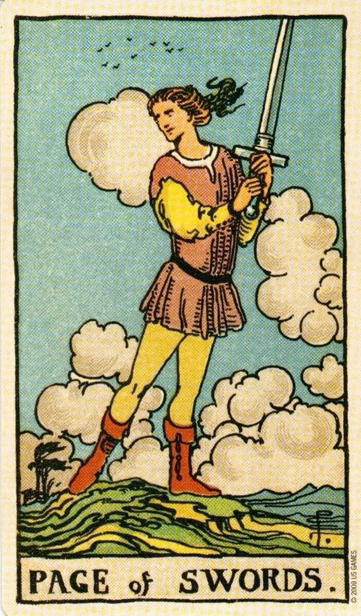 Паж Мечей Таро Райдера - Уэйта