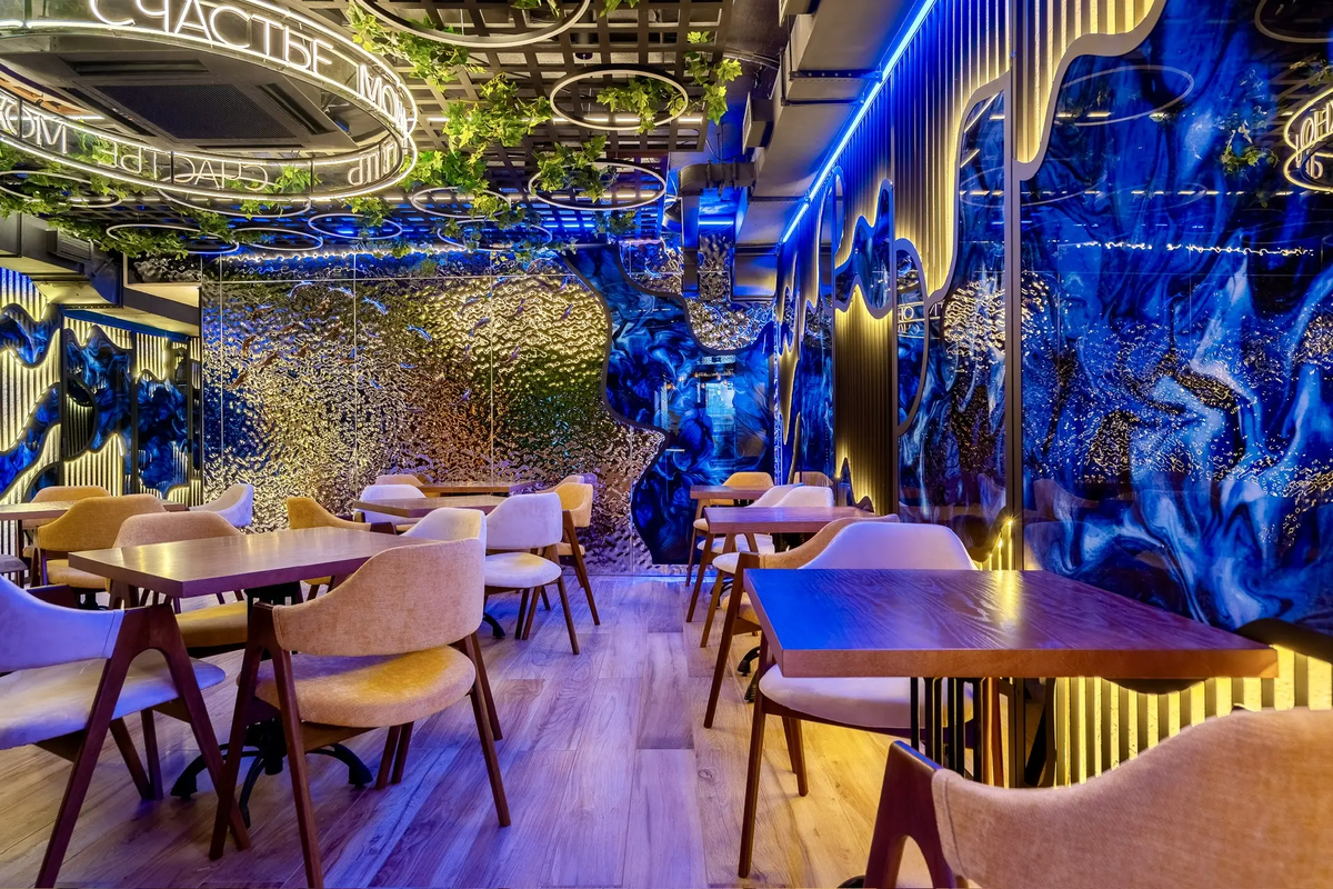 Панели AquaDesign в интерьере ресторана