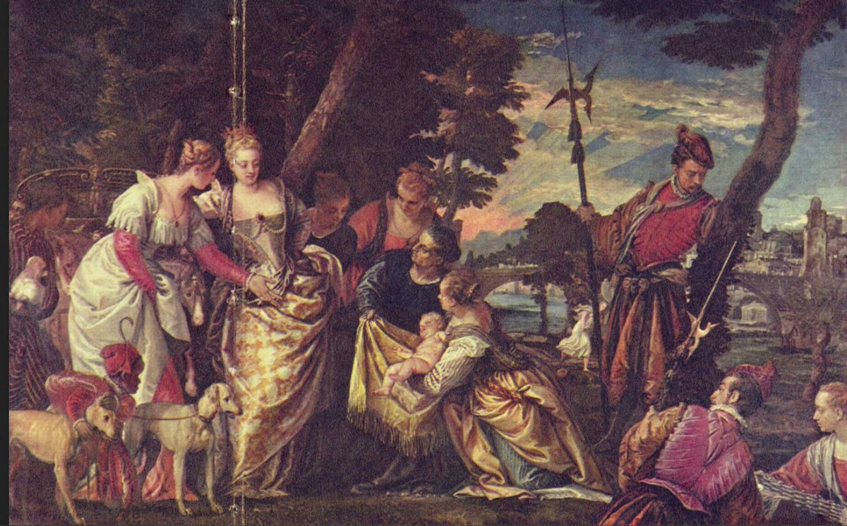 Парло Веронезе. "Нахождение Моисея", 1570-75. 