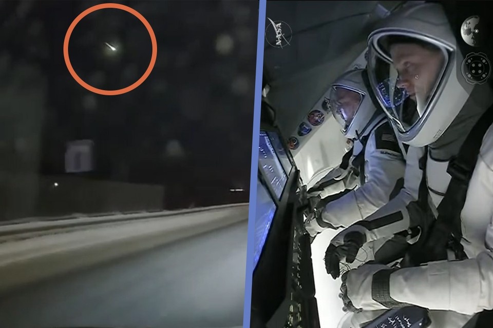    Пермяки сняли космический корабль американцев, пролетевший в небе над Пермским краем. Фото:скрин с видео Илья Юсев и официальный сайт NASA.
