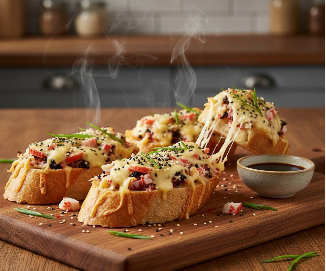 Запекаю багет с крабовыми — все просят рецепт 🤤