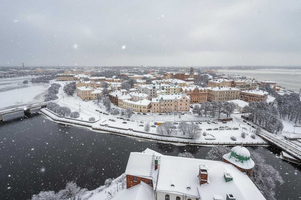 Вид на город Выборг