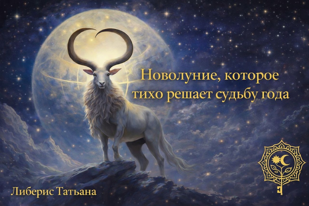 Новолуние в Козероге показывает, где Вы живёте по силе, а где давно держитесь на терпении.
2026 начнётся именно с этого места.