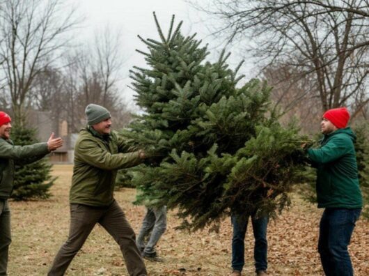    Метание елок // Фото сгенерировано нейросетью «Шедеврум»