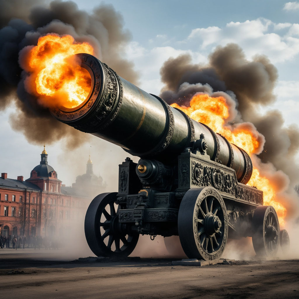Царь Пушка стреляет (фото сгенерированно ИИ)