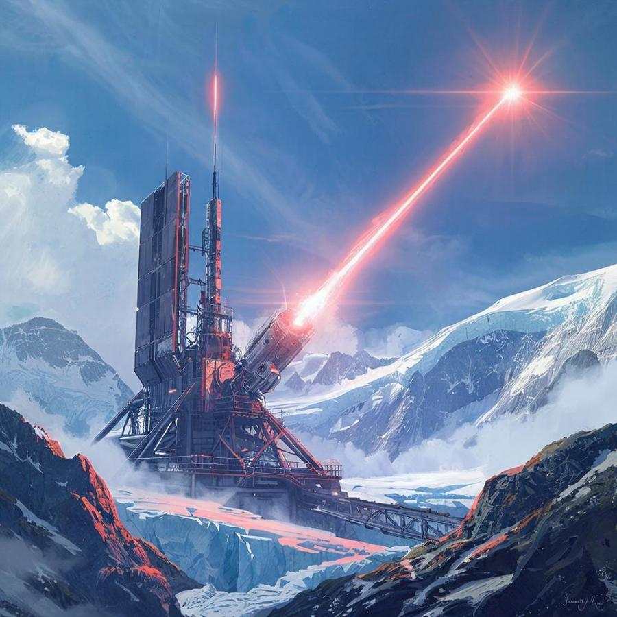 Так ИИ Гигачат видит "Мощную лазерную установку"

