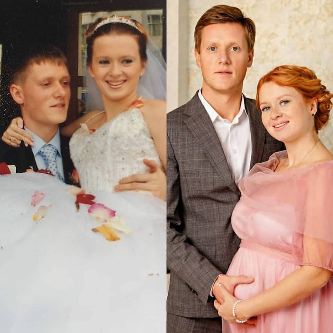 Екатерина Копанова на свадьбе и с мужем уже в положении