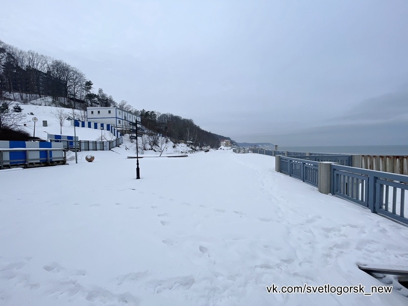 Светлогорск, замороженная реконструкция променада, 14.01.2026