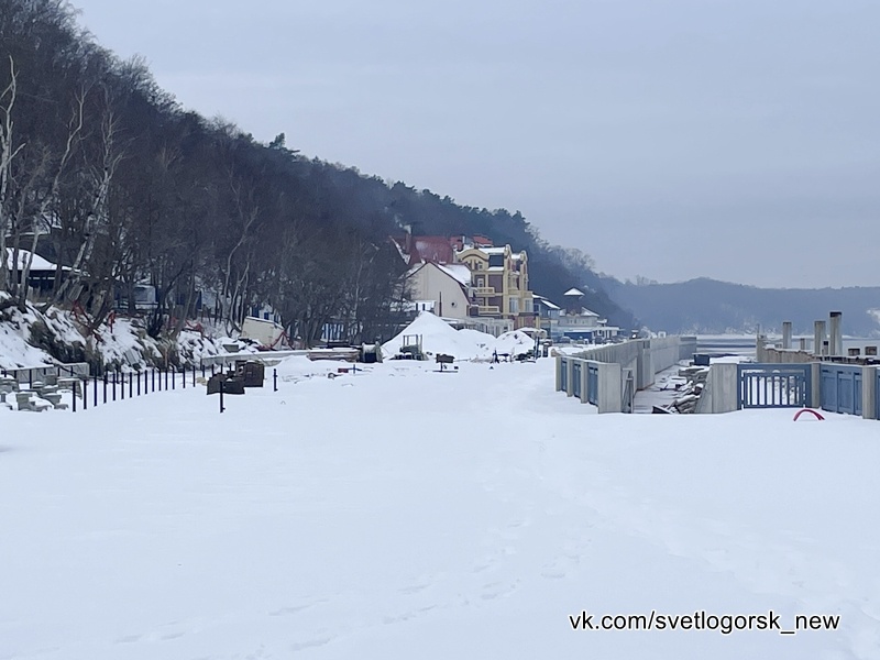 Светлогорск, замороженная реконструкция променада, 14.01.2026
