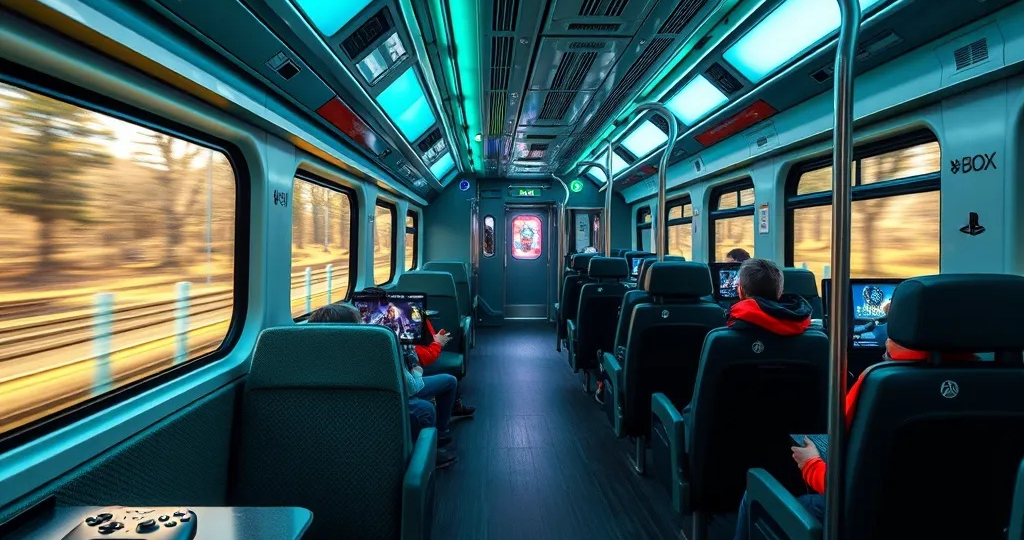 Поезд с игровой зоной: PlayStation и Xbox для юных пассажиров