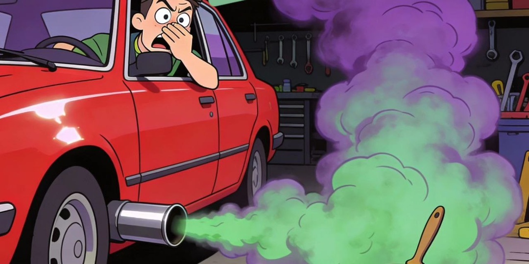 Почему выхлоп пахнет маляркой?