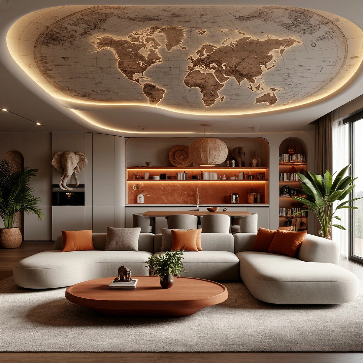 Дизайн кухни-гостиной. Студия дизайна Архикомфорт