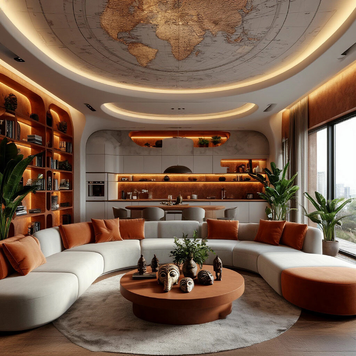 Дизайн кухни-гостиной. Студия дизайна АрхиКомфорт