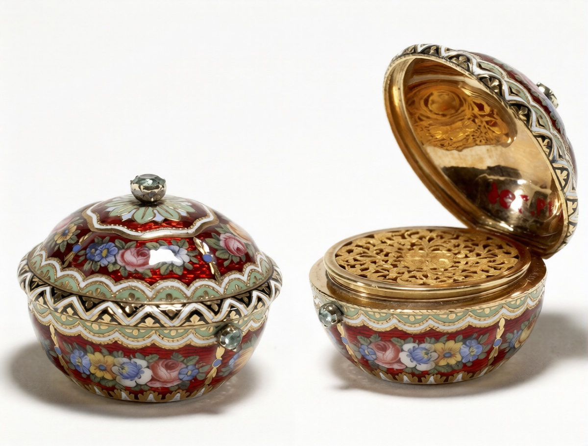 Уксусница. Швейцария. Около 1805. Золото, эмаль.Художественный музей. Уолтерса, Балтимор