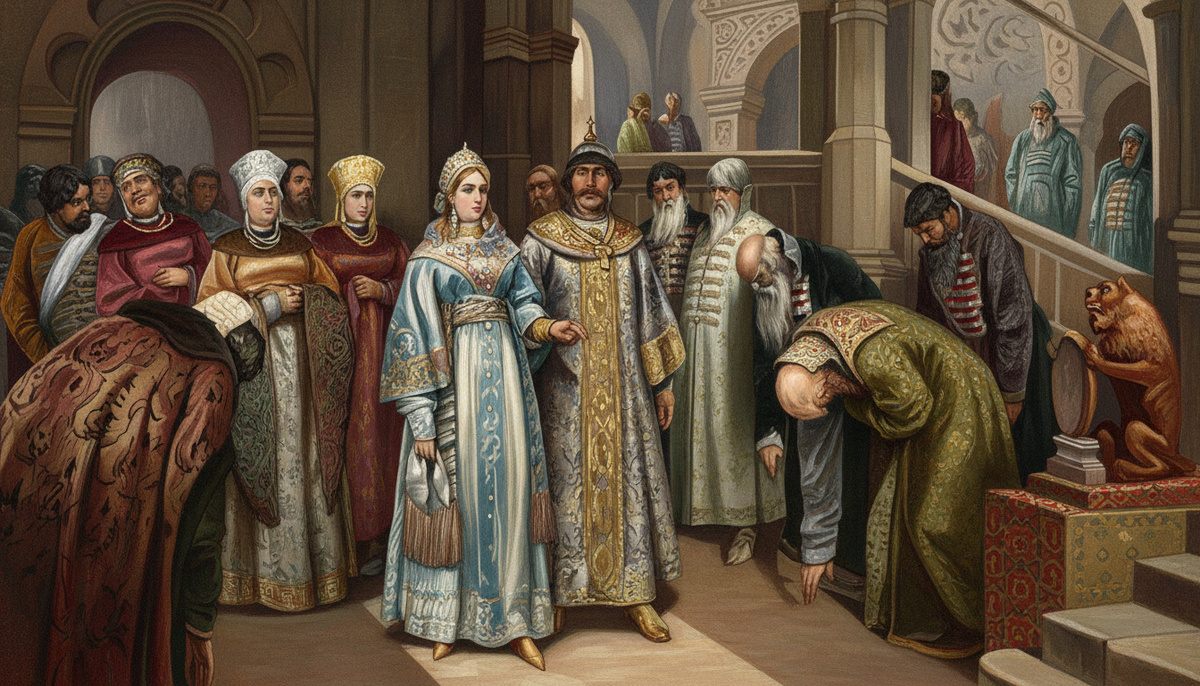 Каждый достойный муж должен был иметь на лице густую растительность, безбородыми же изображались только грешники в аду. Князь решил удивить всех необычным образом, появившись перед народом гладко выбритым.