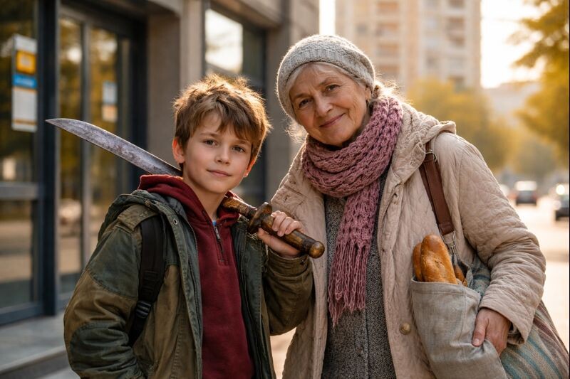 Бабушка на пенсии