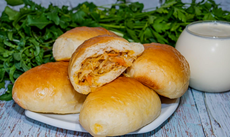 Пирожки с капустой в духовке