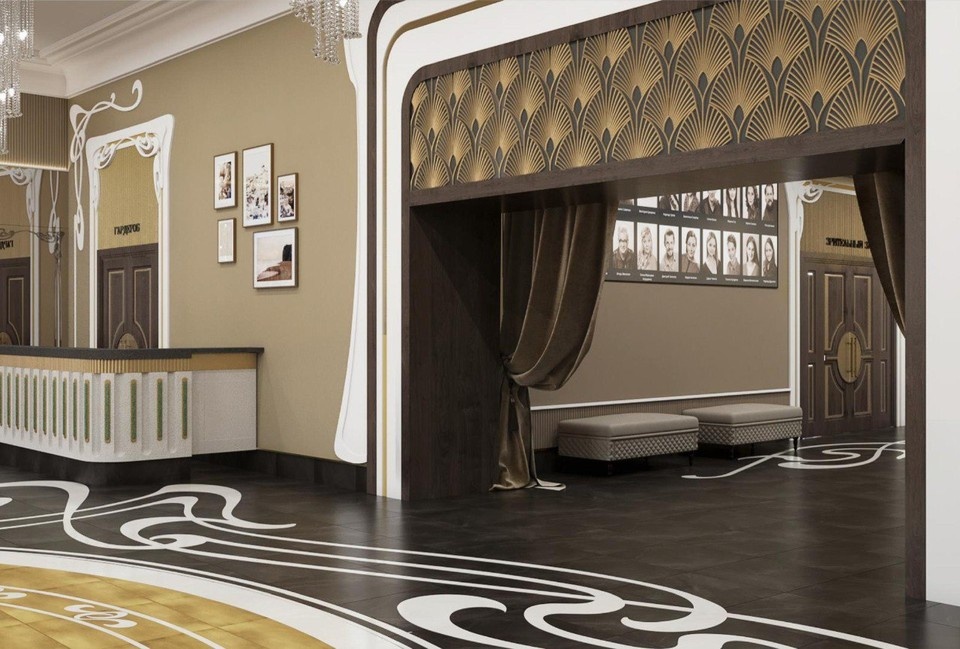    Проход к зрительному залу в обновленном фойе будет таким. Фото: Челябинский Камерный театр.