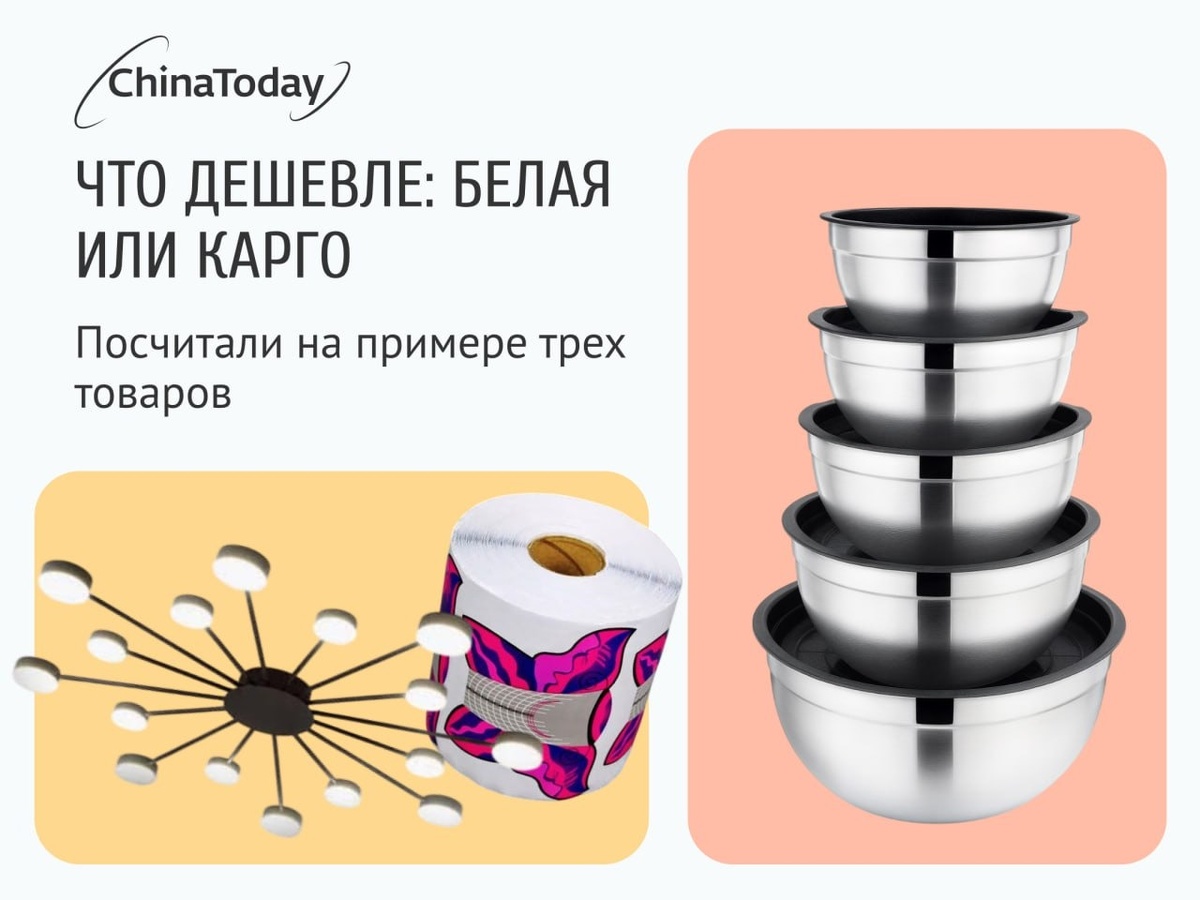 Мы рассчитали реальную стоимость доставки по трем схемам — карго, белая автологистика и белая морская поставка — на трех разных типах товаров.
