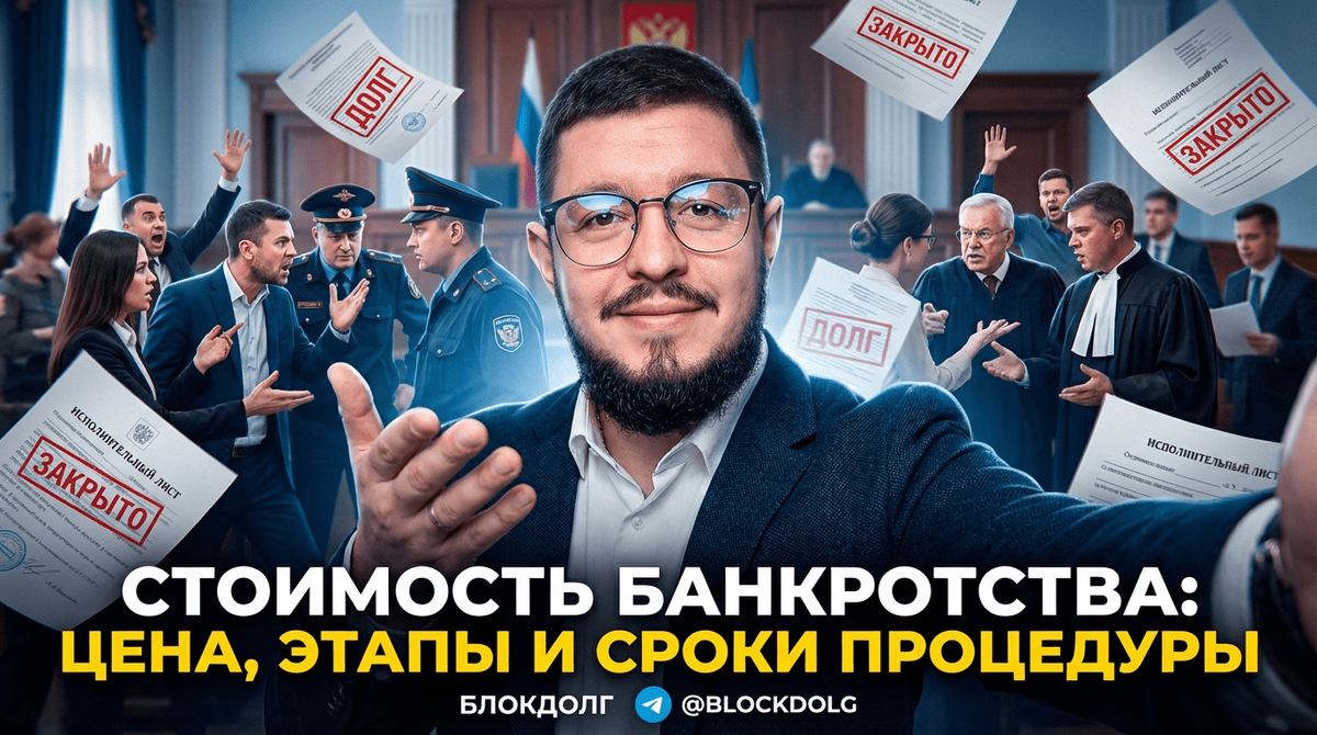    Стоимость и этапы процесса банкротства Максим