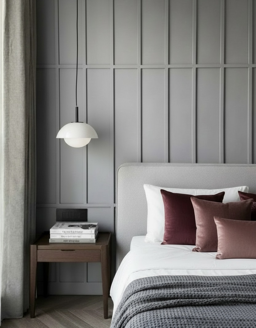 Декор стены с помощью молдинга Ultrawood арт. E2E 3020 i (2000 х 30 х 20 мм)