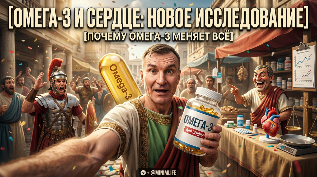 мега-3 «снизила риск инфаркта на 43%»: что на самом деле показало новое крупное РКИ — и почему это важно не всем