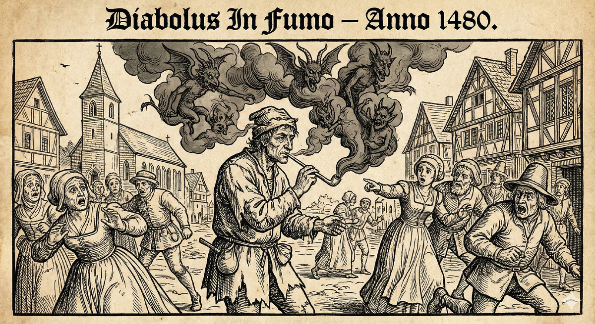 Первого европейского курильщика посадили в тюрьму. Церковь долго считала табак сатанинской пародией на ладан