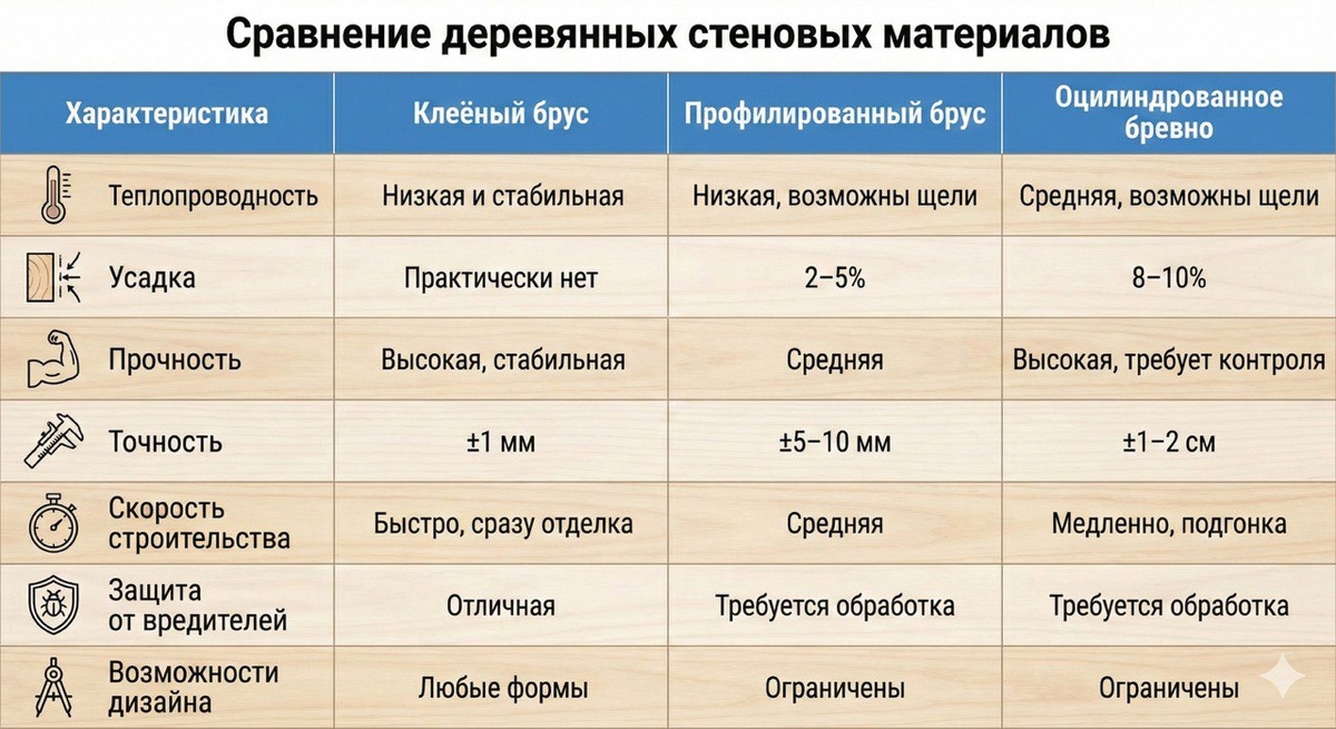 Сравнение деревянных технологий строительства 